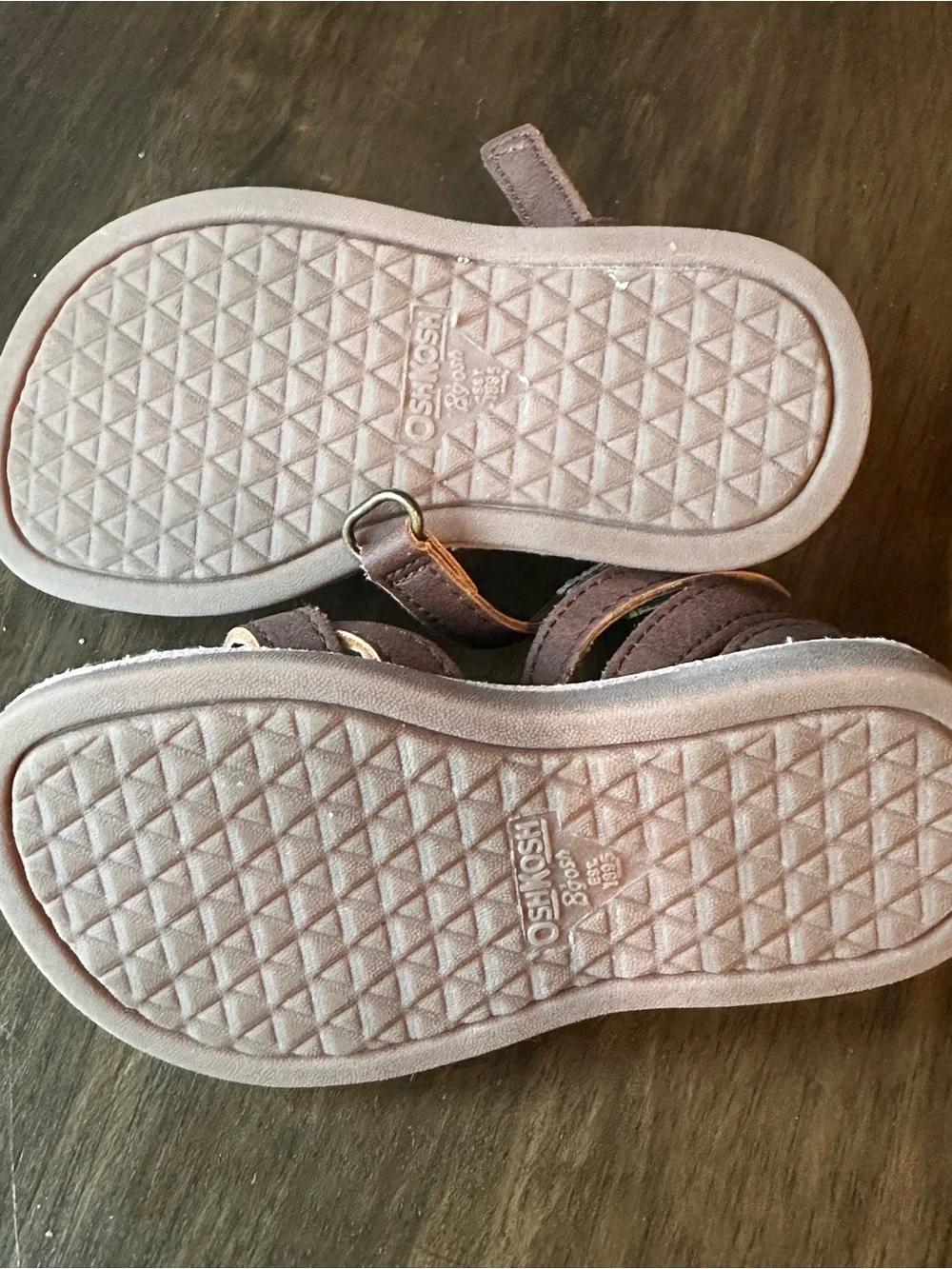 Girls Brown Leather Strappy Sandals